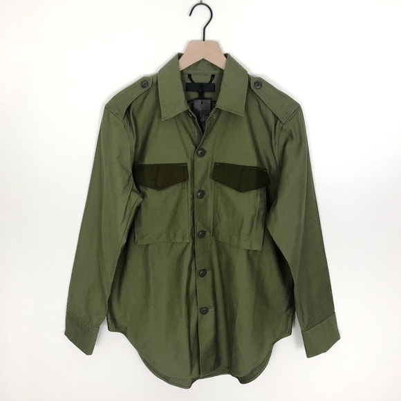 SOLD NWT Rag & Bone Button Military Shirt - Picture 2 of 8
